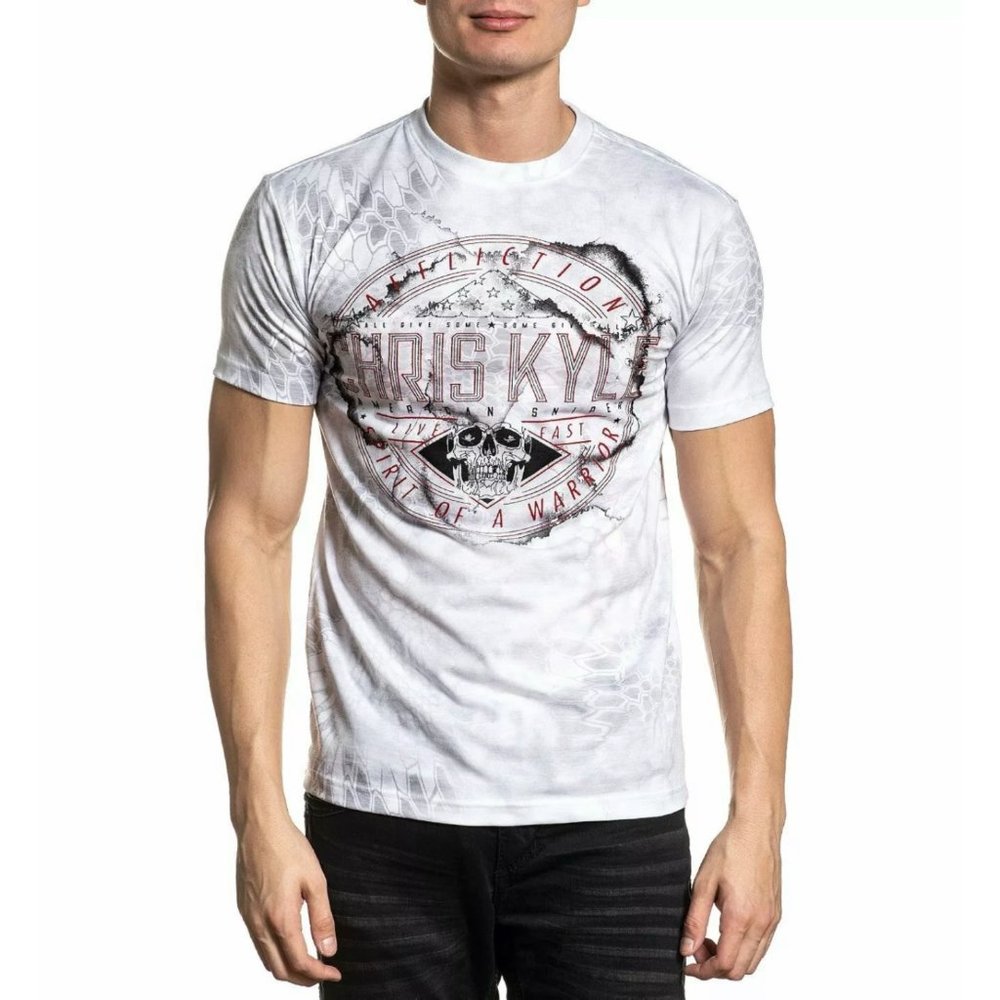 AFFLICTION Men's T-Shirt S/S CHRIS KYLE UP WIND - Picture 7 of 10